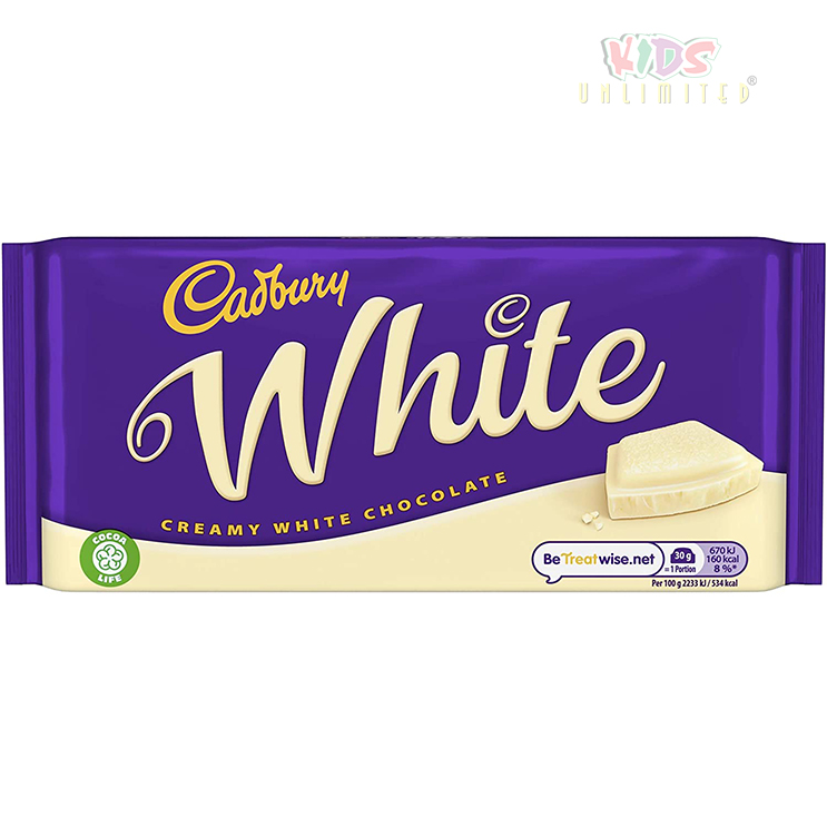 cadbury dairy milk creamy white chocolate Kids Unlimited